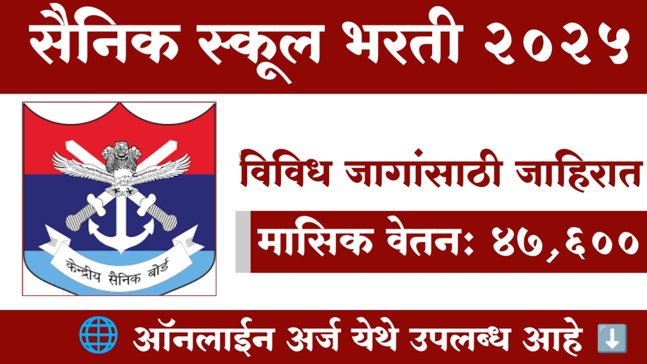 Sainik School Bharti 2025